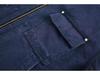 Men's Retro Blue Detroit Workwear Jacket - Heavyweight Spring/Autumn Color Block Lapel Outerwear