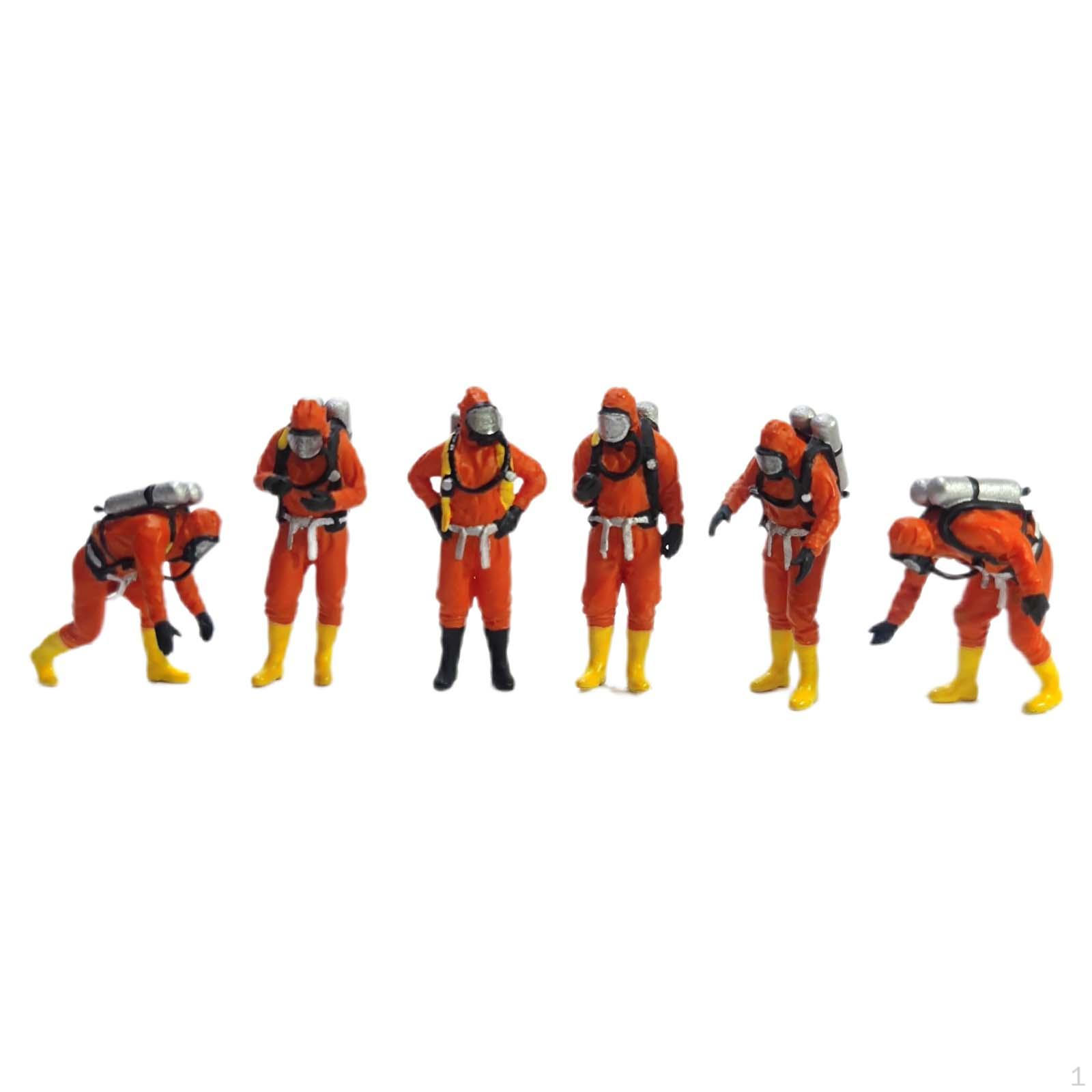 6 Pieces 1/64 Scale People Figures Collectible Crafts Mini for DIY