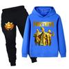 Cartoon print children's suit hoodie sweater suit PB083