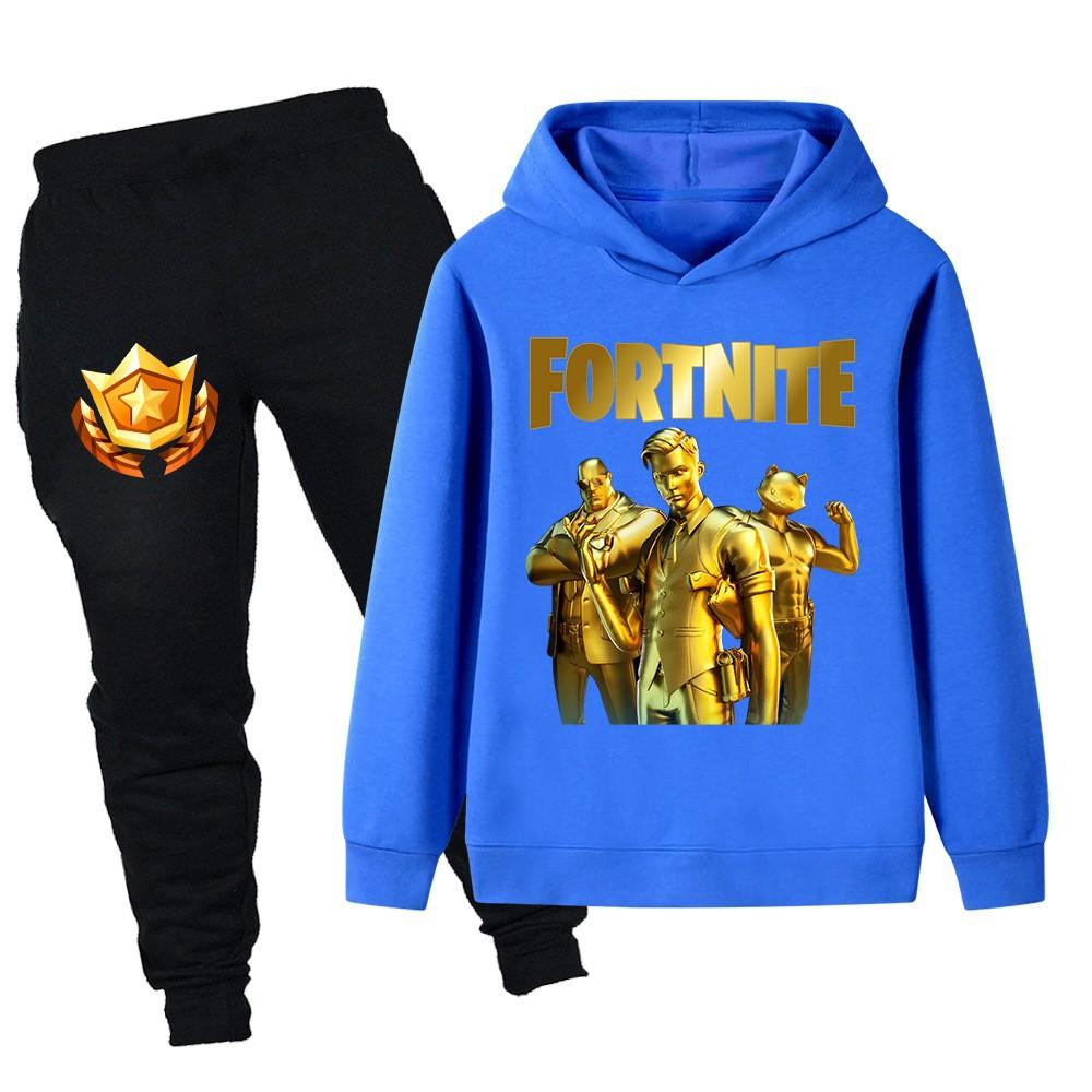 Cartoon print children's suit hoodie sweater suit PB083