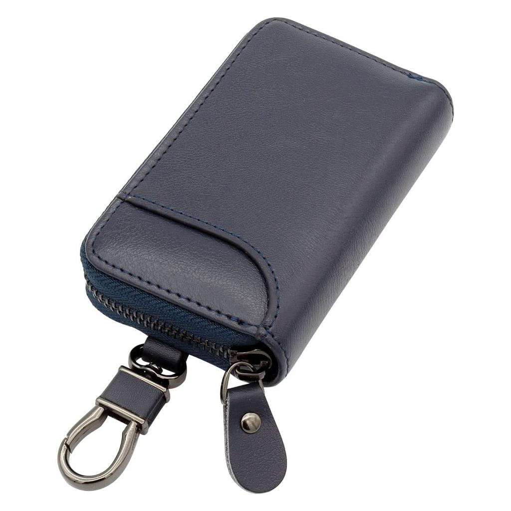 Negues Smart Key Case with Card Large Navy Men's Slots, Capacity,