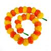 Umělá měsíčková girlanda toran pro dlouhé girlandy toran indický genda phool na svatbu a festival Diwali/4,5-4,9 FT /10 šňůr/žluto-oranžová směs