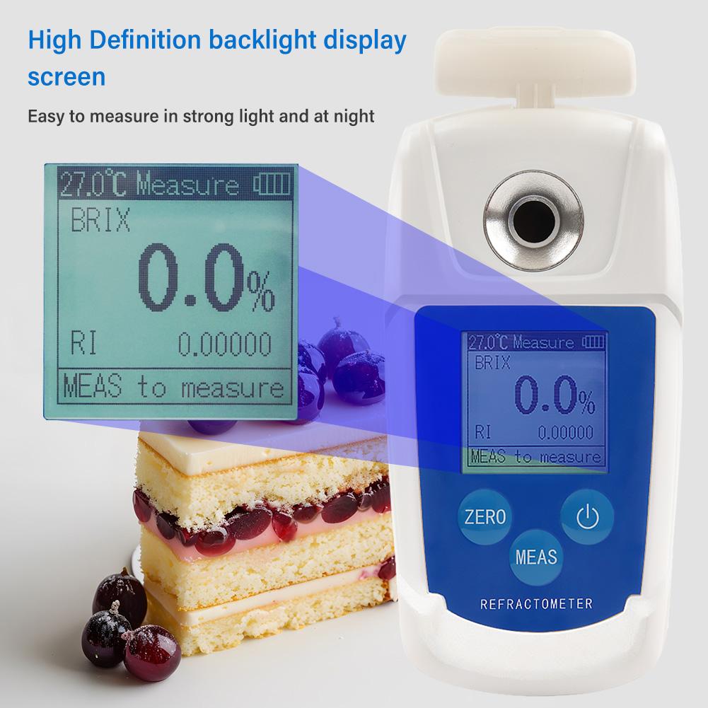 High Precision 0 55percent  Digital Brix Refractometer Brix Meter Automatic Temperature Compensation Refractive Index