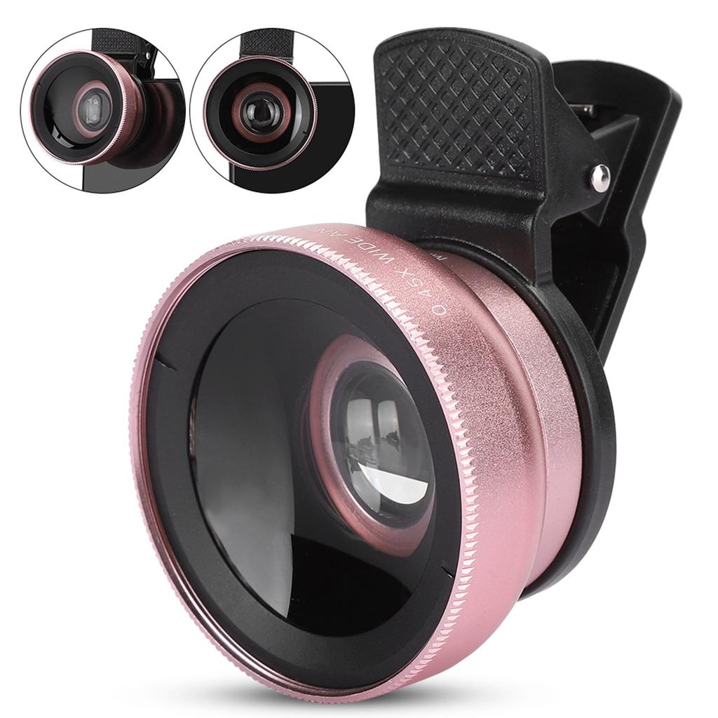 2 In 1 Phone Lens Professional 0.45X Super Wide Angle and Macro Lens for Mobile Phone