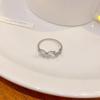 Zircon butterfly ring female niche design index finger plain ring fashion personality open ring retro high sense