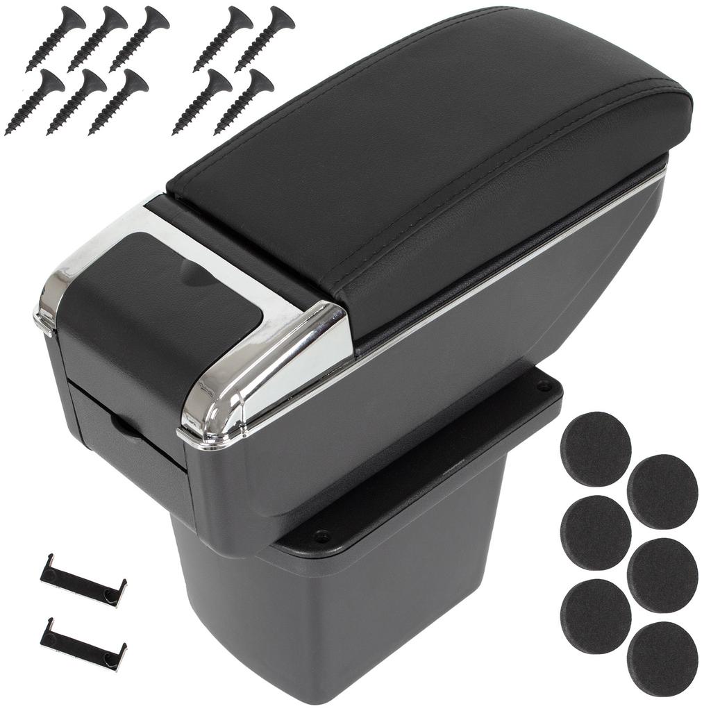 Hyundai I30 I 07-12 Armrest with Storage Box, Black Eco Leather + Mounting Kit
