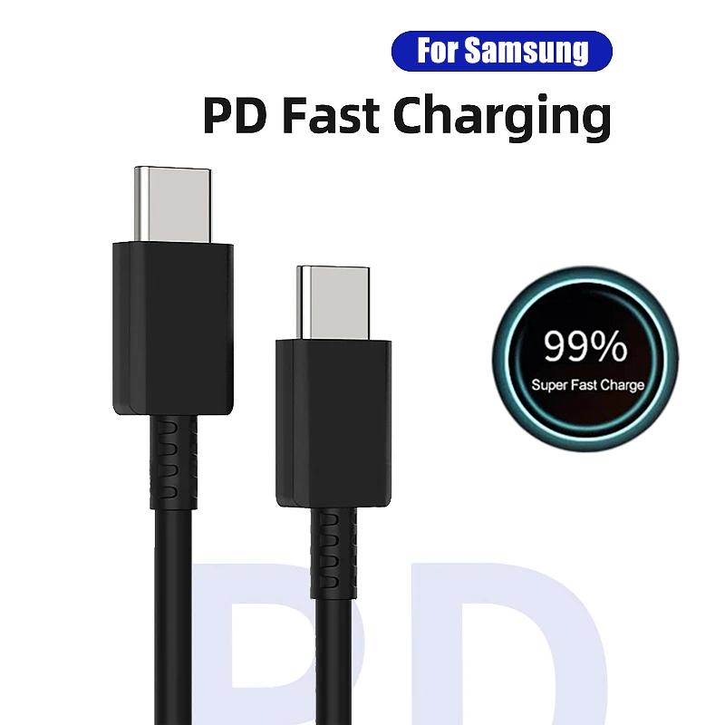 Cavo di ricarica super veloce USB C doppio 5A PD 45W per Samsung S22 S23 S24 Plus Note 20 Ultra A53 A54 A55 Cavo dati di ricarica rapida 2m