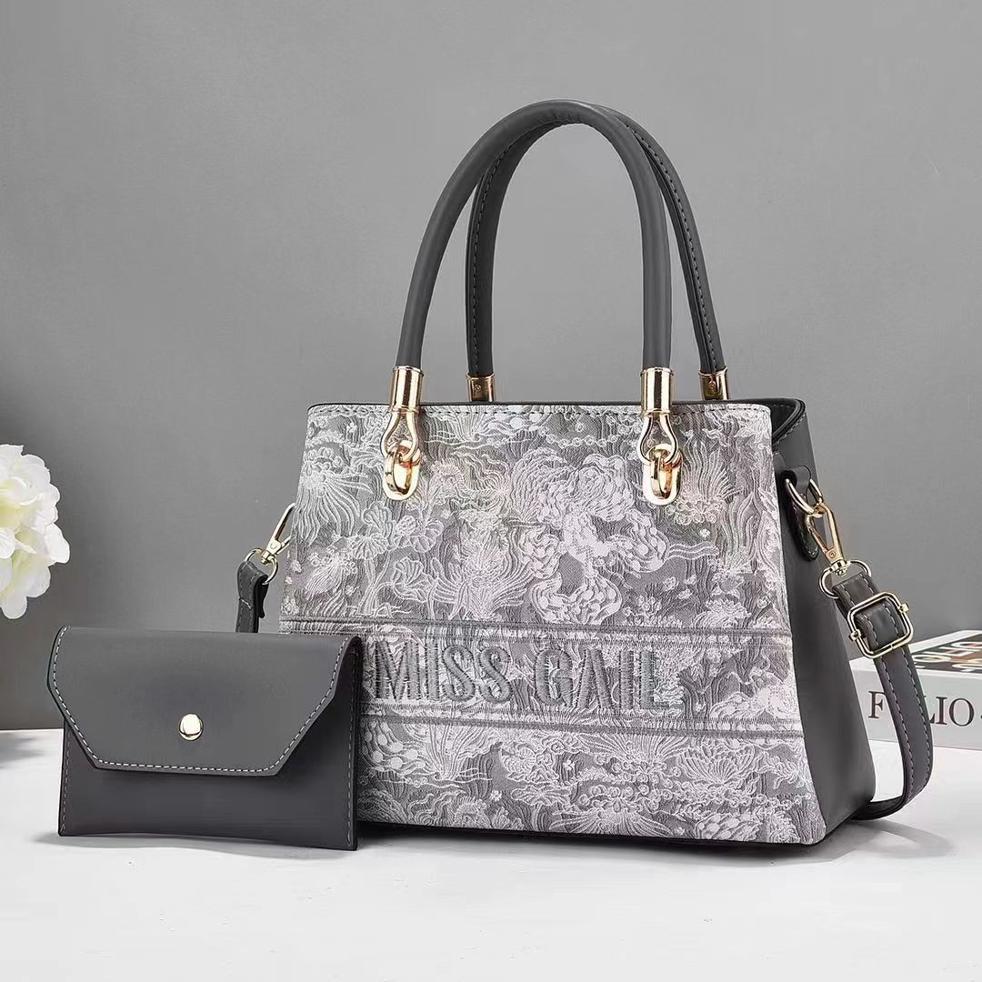 

Женская сумка для мам из искусственной кожи, большая вместимость, сумка через плечо с напечатанным узором, женская сумка в стиле ретро