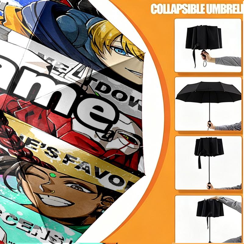 Custom Name Personalized Apex Legends Print Umbrella, Auto Open Close, 8‑Rib Sturdy Frame, Commute Camping Hiking Use, Birthday Gift