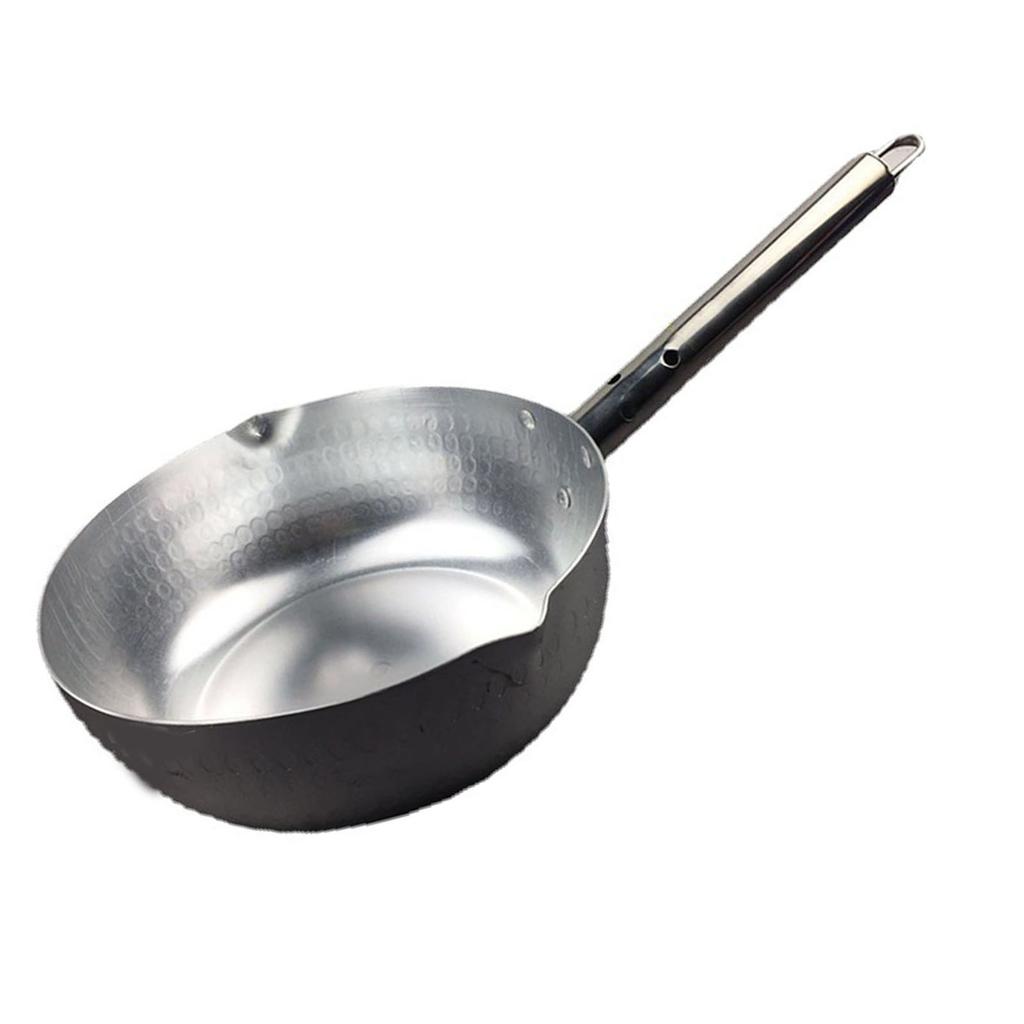 Yukihira Saucepan Aluminum Alloy Round Stainless Steel Handle Fast Heating Japanese Snow Pan for Home Kitchen Cooking