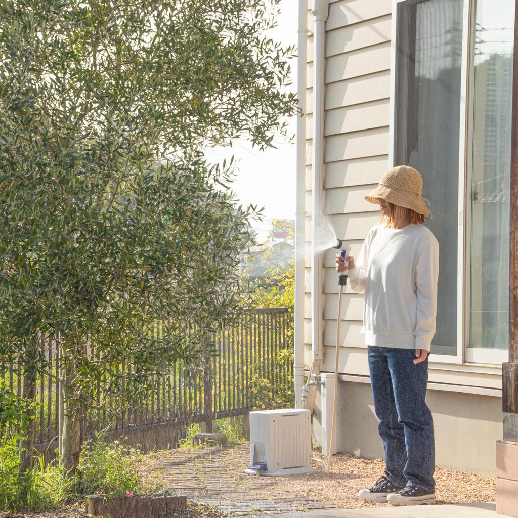 Green Life Hose Reel, 15m, Automatic Winding with Pedal Operation, Compact Storage, G-Auto PRGA-15