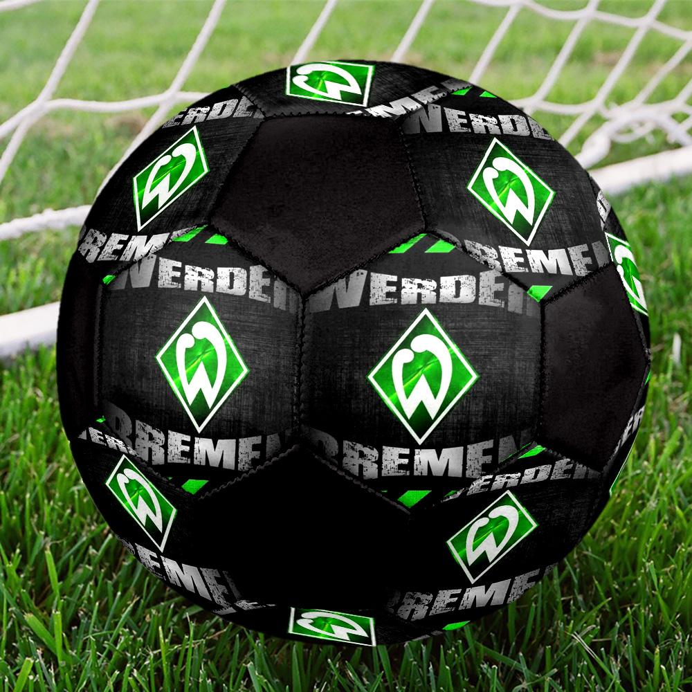 SV Werder Bremen Indoor Soccer Ball Colorful All Ages Size 5 Machine Stitched PVC Competition Ready Durable High-Bounce