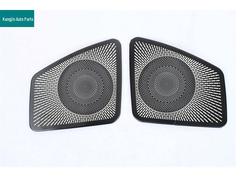 Black Titanium Dustproof Speaker Cover for Front Pillar Air Vent - Deep Blue 25 Model S05 Stainless Steel Interior Modification