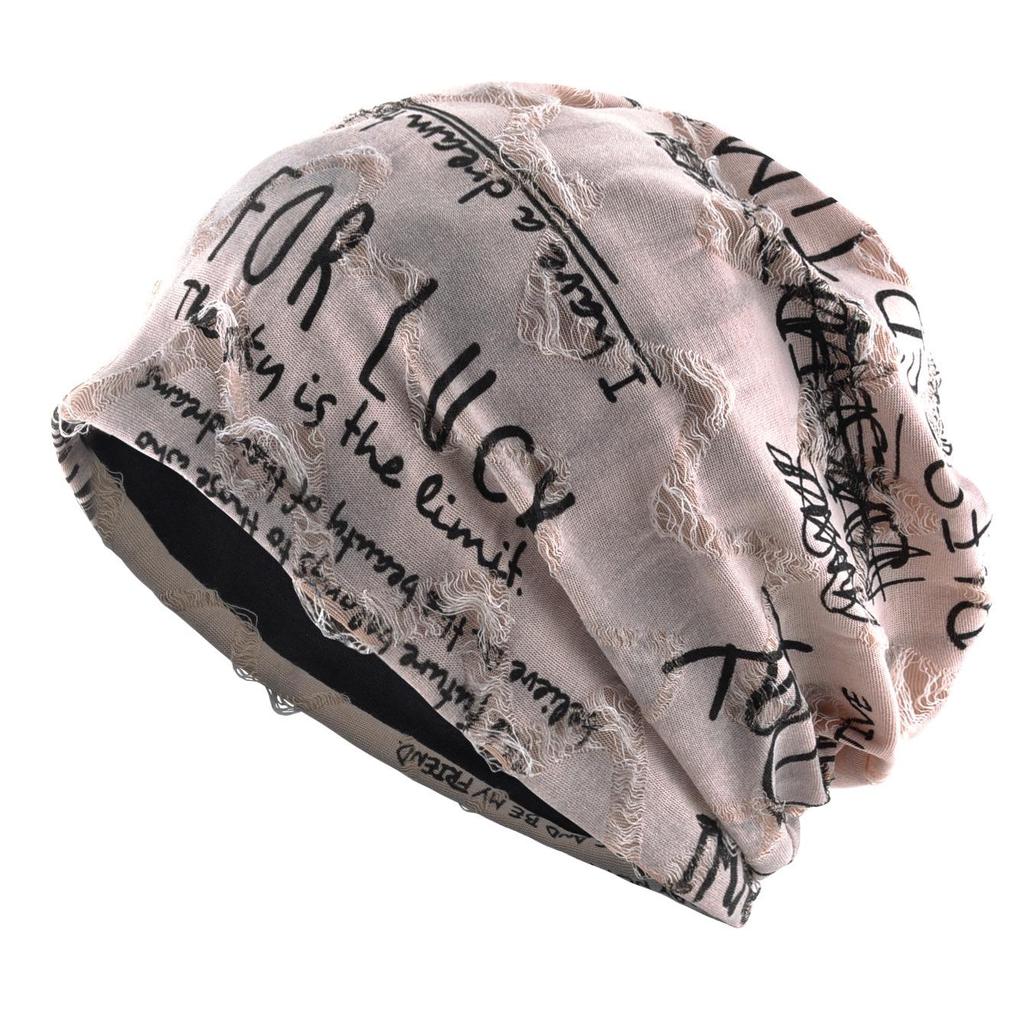 Unisex Cross-Border Lightweight Beanie – Summer & Autumn Casual Sports Hat with Letter Bandana