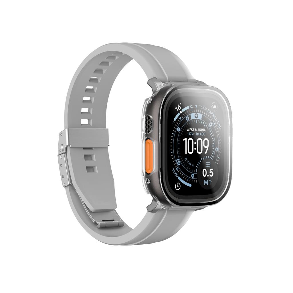 Szkło ochronne z etui na Apple Watch UItra 3 49 mm Radix - przezroczyste
