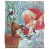 JQ Licensing Silky Fawn Santa Claus Christmas Supersoft Blanket