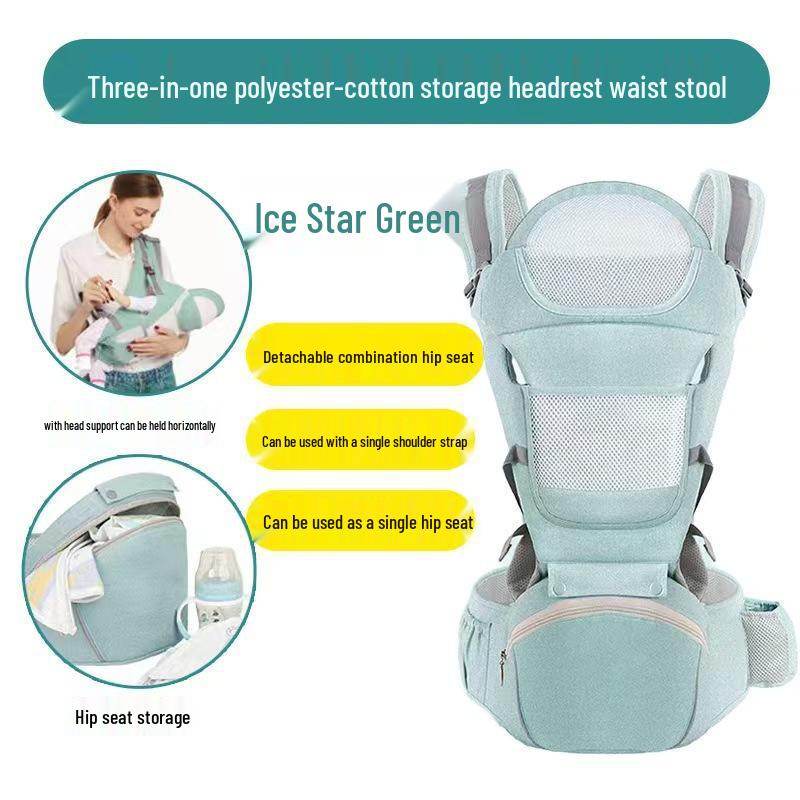 Lightweight Baby Carrier Waist Stool - Multifunctional, All-Season, Front & Back Use for On-the-Go.
