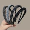 Non-slip Toothed Rhinestone Hair Hoops Elastic Comfortable Headbands Fashion Hair Accessories for Women Wedding Bridal
