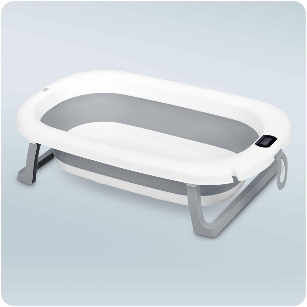 Folding Bathtub For Children, Infants With Thermometer And Insert Ricokids Rk-287 White And Gray