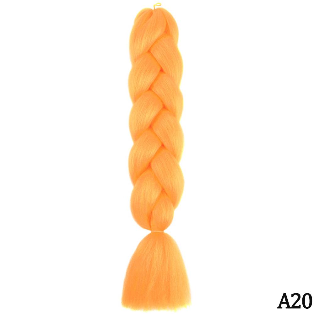 Jumbo flette 24 tommer syntetisk flette hår Ombre Jumbo hårforlengelse for kvinner DIY hårfletter Rosa Lilla Gul Grå