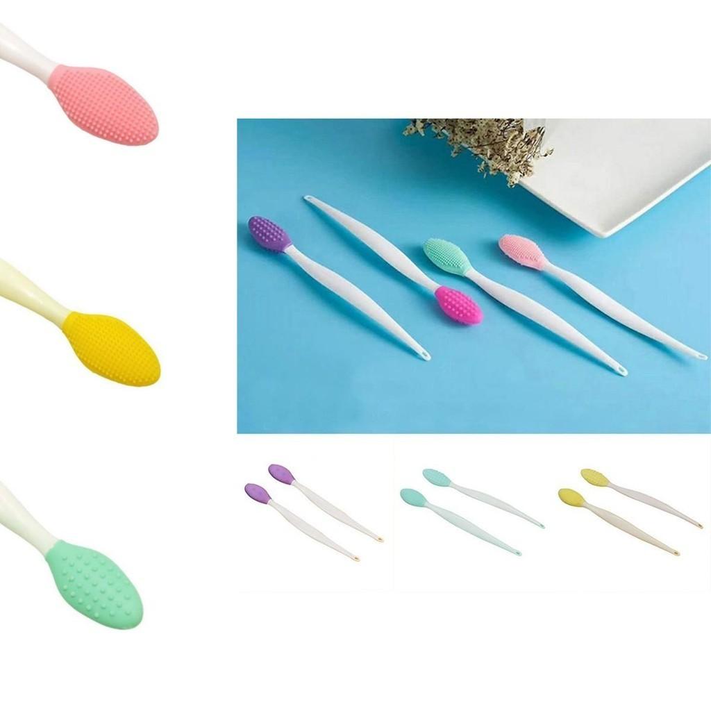 Double-sided Silicone Brush For Gentle Facial Cleansing And Circulation