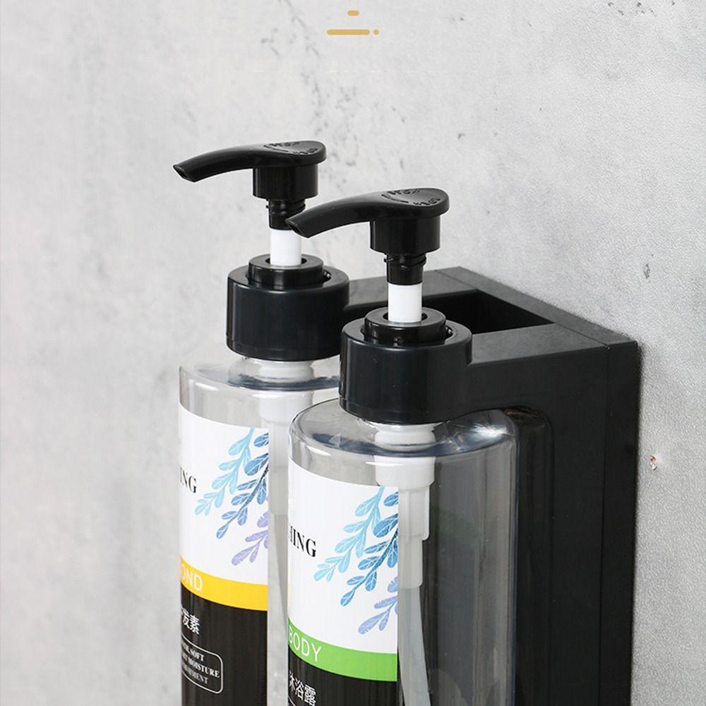 Wall Mounted Manual Soap Dispensers No Punching Hand Press Bath Lotion Container Lock Clear Hand Sanitizer Jar Washroom