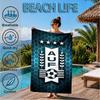 Fc Crest Design Printed Microfiber Beach Towel, Soft And Absorbent, Quick-Dry, Ideal for Summer Travel, Beach Essential, Swimming Pool