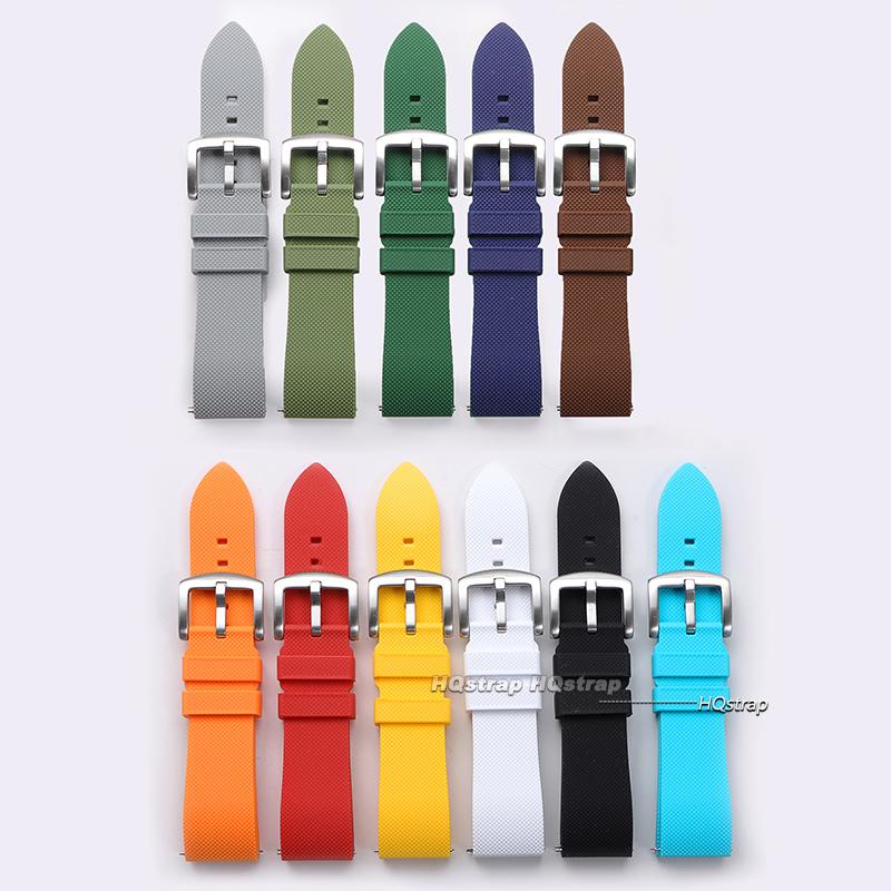 20mm 22mm Rubber Strap High Quality Silicone Watch Band for Omega Soft Sport Belt Waterproof Wristband Quick Release Bracelet