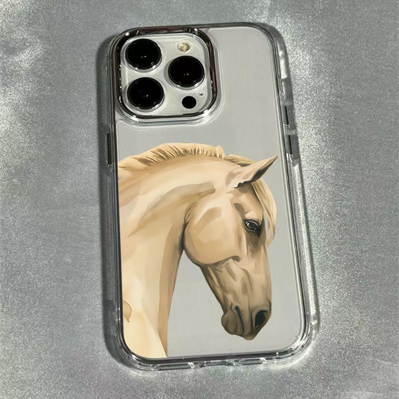Black Horse Pattern Phone Case For Infinix Smart Note Tecno Camon Spark Pova Hot 30 40 50 9 10 Pro Plus 4G 5G Transparent Cover