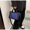 Stylish Nylon Bag Women 2023 New Korean Style Autumn Winter Retro Fashion Square Bag Single Shoulder Bag Black