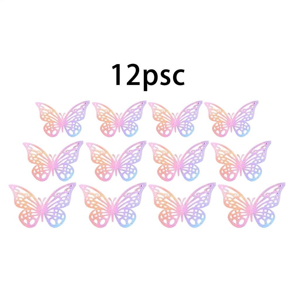

12pcs Butterfly Sticker 3D Effect hollow Butterflies Wall Sticker Beautiful Butterfly For Kids Room Wall Decal Home Decoration