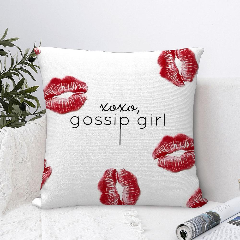 Classic Plot G-Gossip Girl-S Pillow Case Sofa Decorative Home Double-Sided Print Plush Square Throw Pillow Covers Cushion Decor