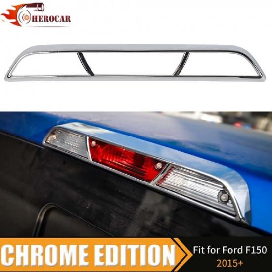 Rear High Mount Third Stop Tail Lamp Trim Cover for Ford F150 2015- Chrome