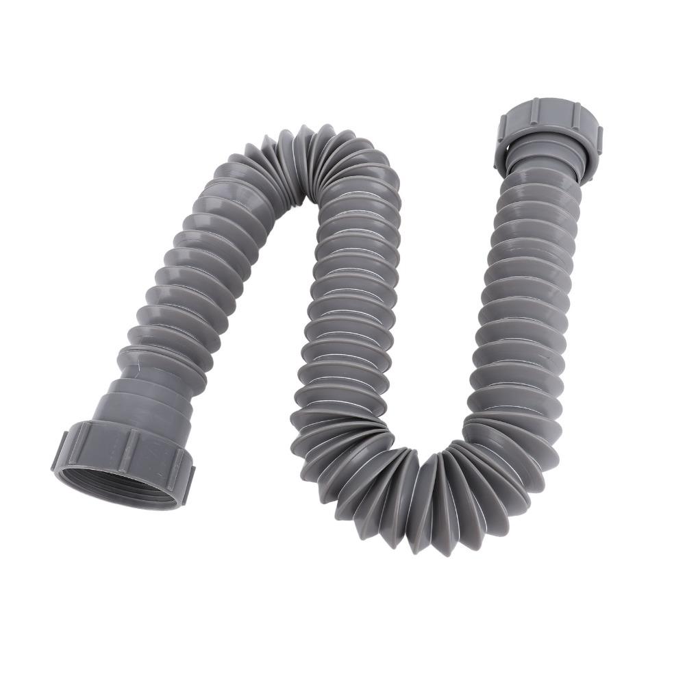 Leakproof Design Sink Drain Hose 45mm Inlet P Trap Pipe Kit Under Sink Plumbing Pipe Slotted Basin