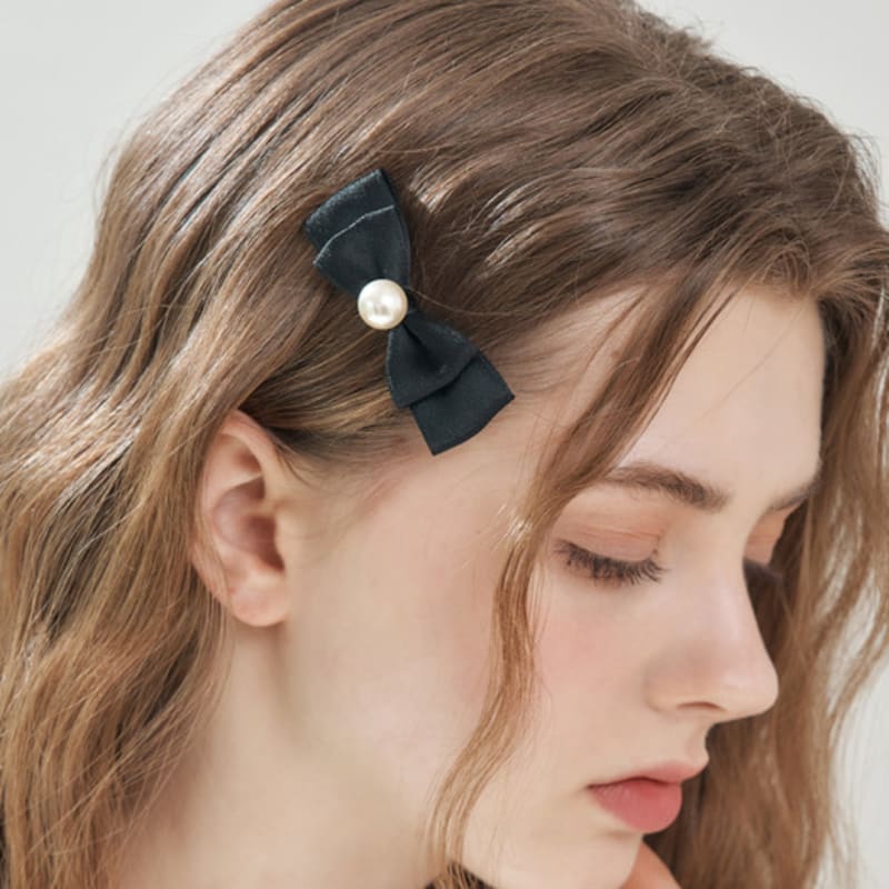 ELLE Jewelry Pearl Ribbon Hair Clip ELHP047