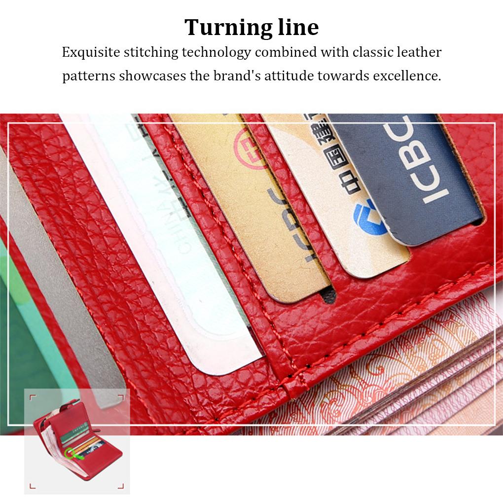 Foldable Leather Wallet Party Banquet Dating Portable Change Storage Purse Traveling Shopping Credit Card Holder Bag