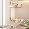 Suction cup clothes hanger organizer for laundry room storage fits adult and child hangers and space-saving design