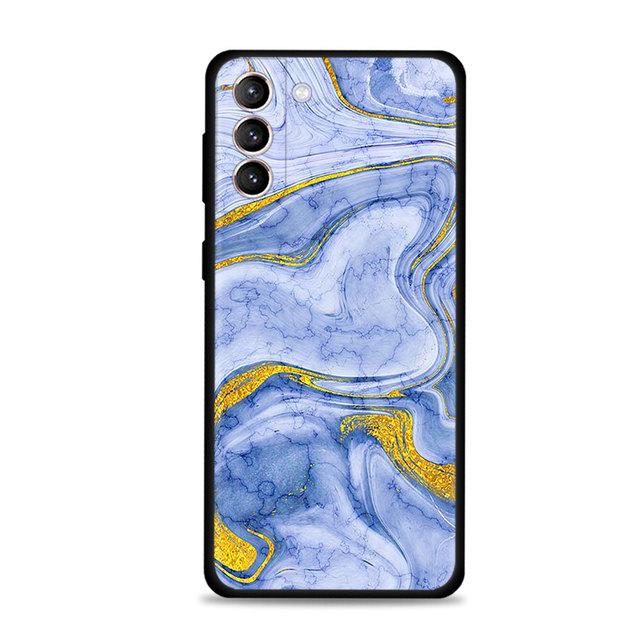 Hülle für Samsung Galaxy S22 S21 S20 Ultra Fe S10 S9 S8 Plus S10e Note 20ultra 10plus Cover Beauty Marble Gold Texture Quicksan