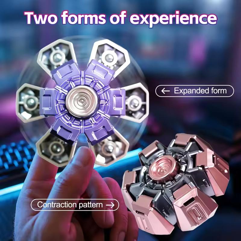 Kreativer EDC Sechskant Spinner Spielzeug Hohe Geschwindigkeit Drehender Fingerspitzen Gyroskop Stressabbau Sensorisches Gadget für Erwachsene Büro Entspannung