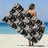 Retro Cat Checkerboard Beach Towel Patterned Sunscreen And Windproof Suitable For Swimming Pool Camping Travel