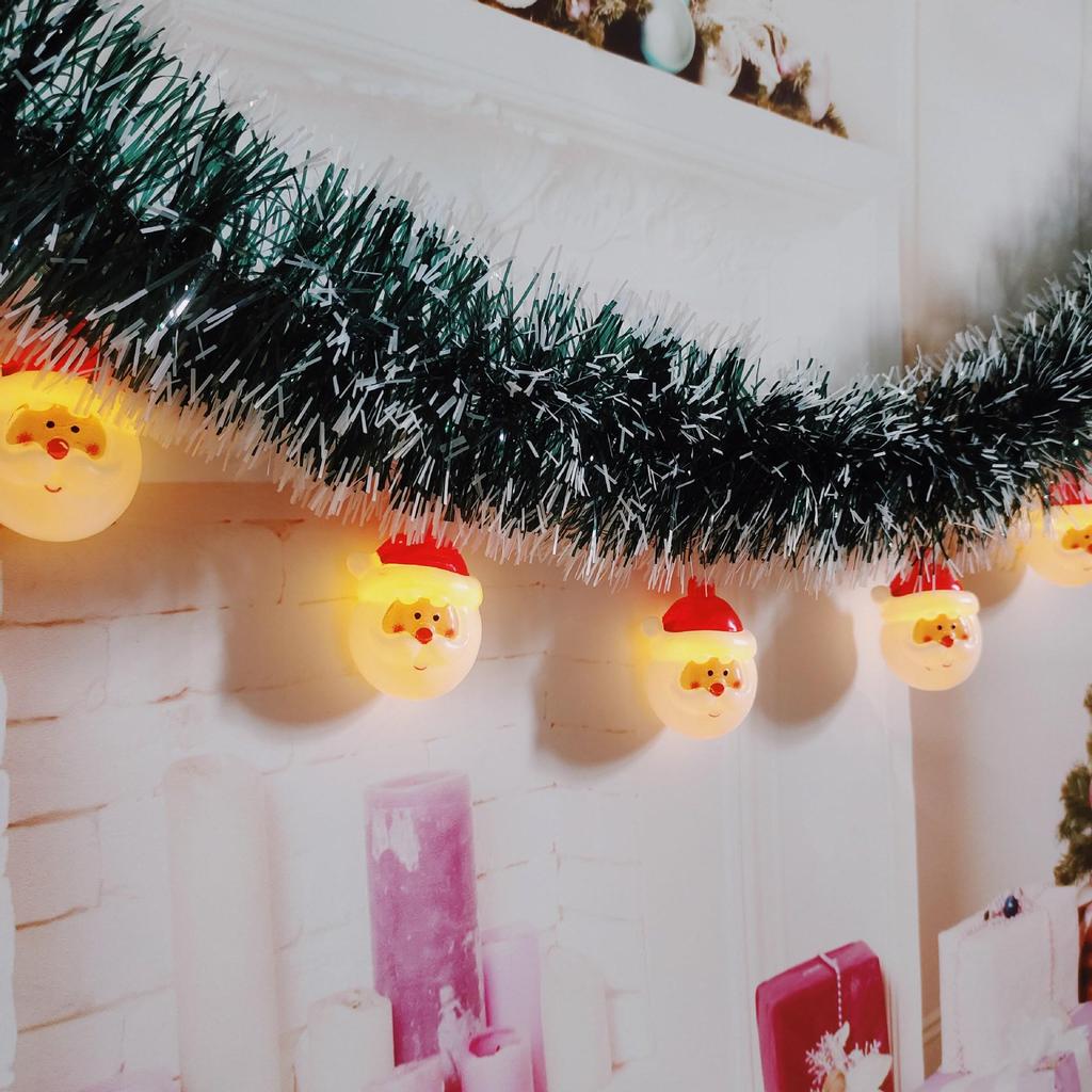 Christmas Ribbon Garland & Ornaments: Rattan, Leaves, Snowflakes & Tinsel for Decoration