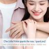 The Little Prince and Rose 925 Silver Couple Rings