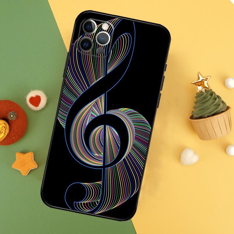 Musical Music Note Phone Case For iPhone 17 17Air 16 15 14 13 11 12 Pro Max 12 13 Mini 16E Shockproof Cover