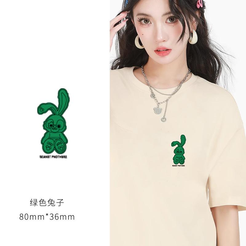 Heat Transfer Sticker Couple Clothes T-Shirt Decorative Pattern Printing Heat Transfer Sticker Hot Ironing Sticker Small