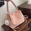 2025 Fashionable Pink Women's Versatile Crossbody & Bucket Handbag