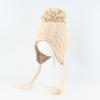 Kids Winter Knit Beanie Hat With Ear Protection Cable Warm Fleece Lined Toddlers Ages 6-12M To 6Y