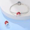 Original Copper Charms Luxury Red Christmas Hat Snowflakes Beads Fit Bracelet Diy Women Making Delicate Gift