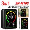 3 In 1 Carbon Dioxide Detector Type-C Rechargeable CO 2 Air Quality Tester Backlit Greenhouse Gas Monitor Air Quality Detecting