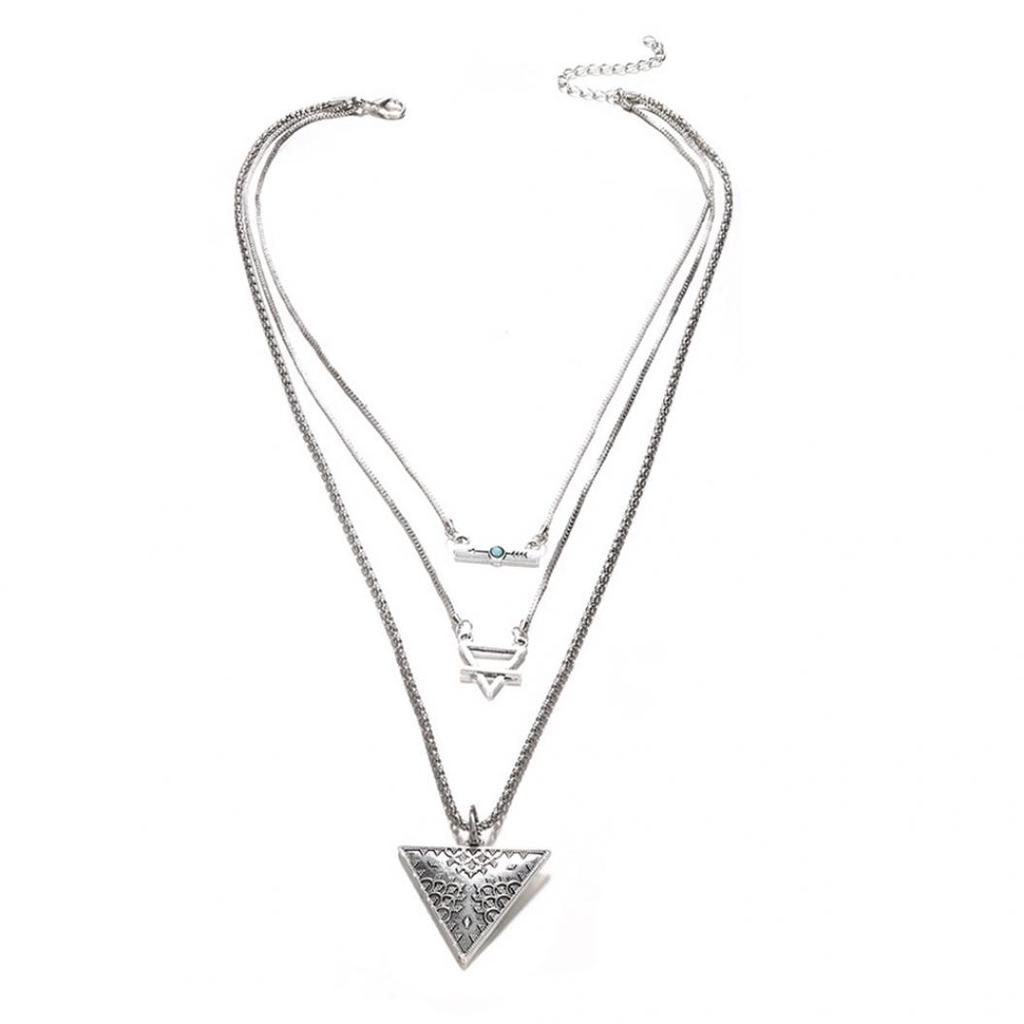 Collier bohème à trois couches pour femme, bijou cadeau