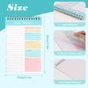 5 Pack to Do List Pad, Undated Daily Planner A5 Notepads, 150 Pages Diary to Do